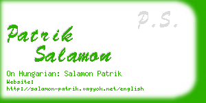 patrik salamon business card